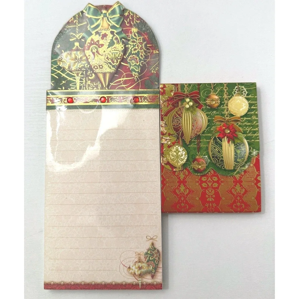 Punch Studio Christmas Notepad Set Ornaments